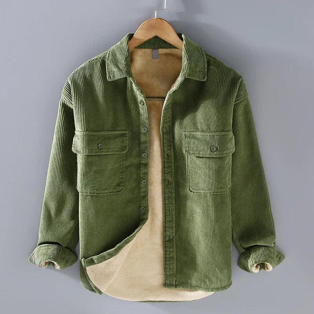 Men's Long Sleeve Corduroy Shirt Casual