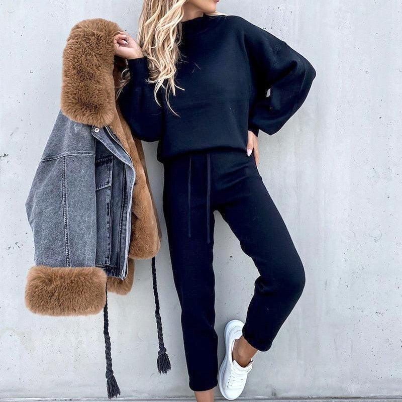 Women's Loungewear Set Elegant Comfortable Tracksuit