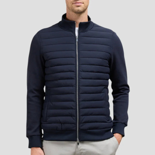 Men's Hybrid Jacket Quilted With Knitted Sleeves