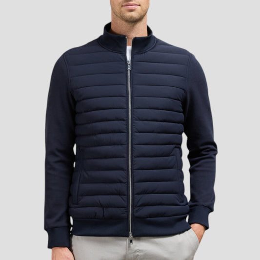 Men's Hybrid Jacket Quilted With Knitted Sleeves
