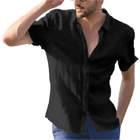 Sunset Lane Button-Down | Men’s Casual Lapel Short Sleeve Shirt - northernnomad