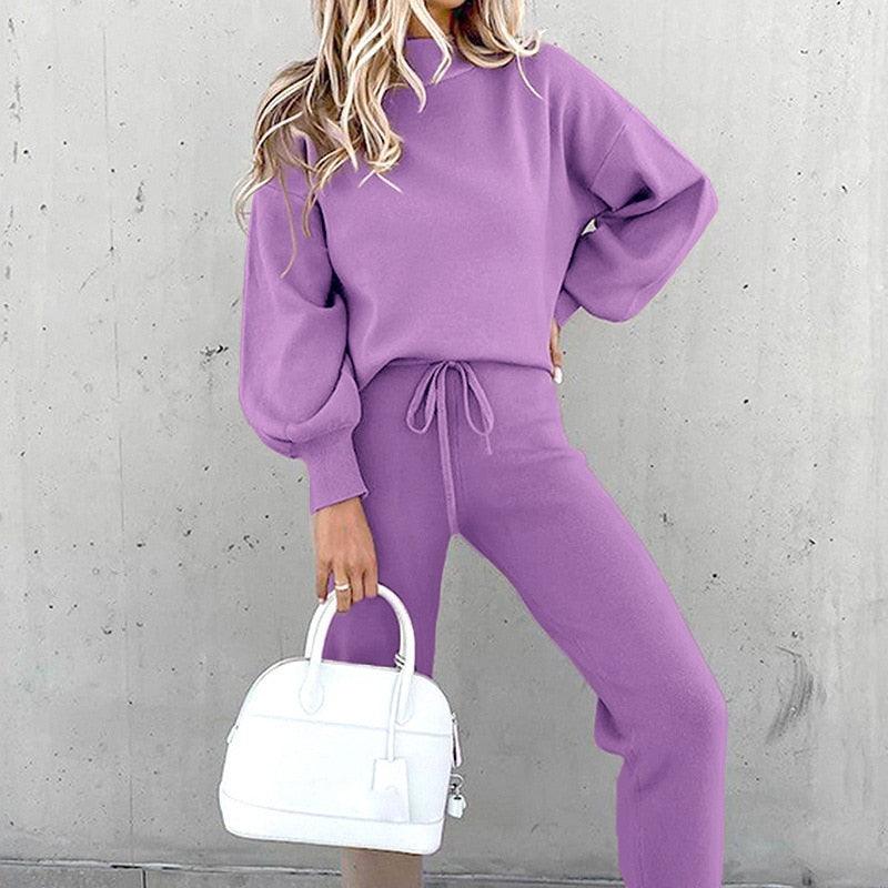 Women's Loungewear Set Elegant Comfortable Tracksuit
