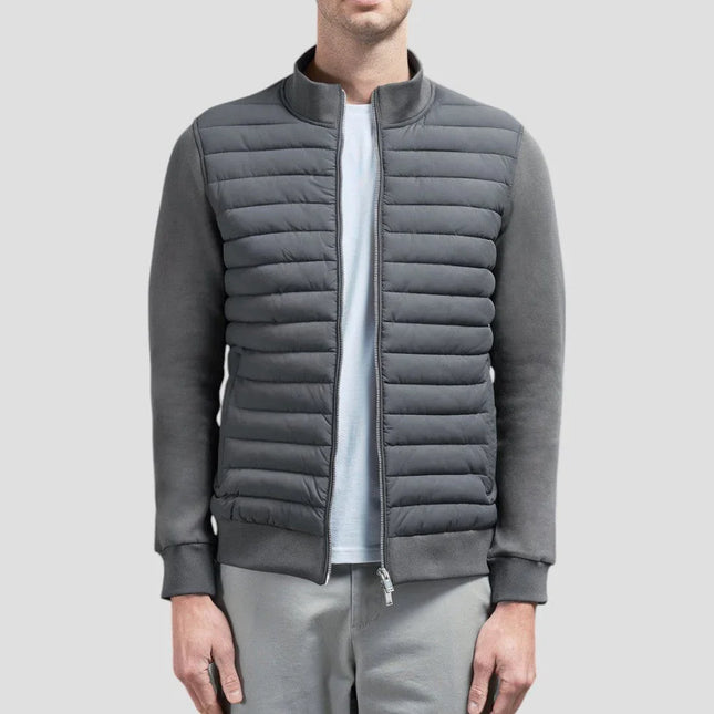 Men's Hybrid Jacket Quilted With Knitted Sleeves