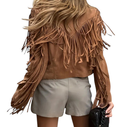 Women's Fringed Jacket Suede