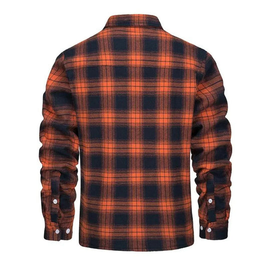 Men's Fleece Lined Checkered Jacket