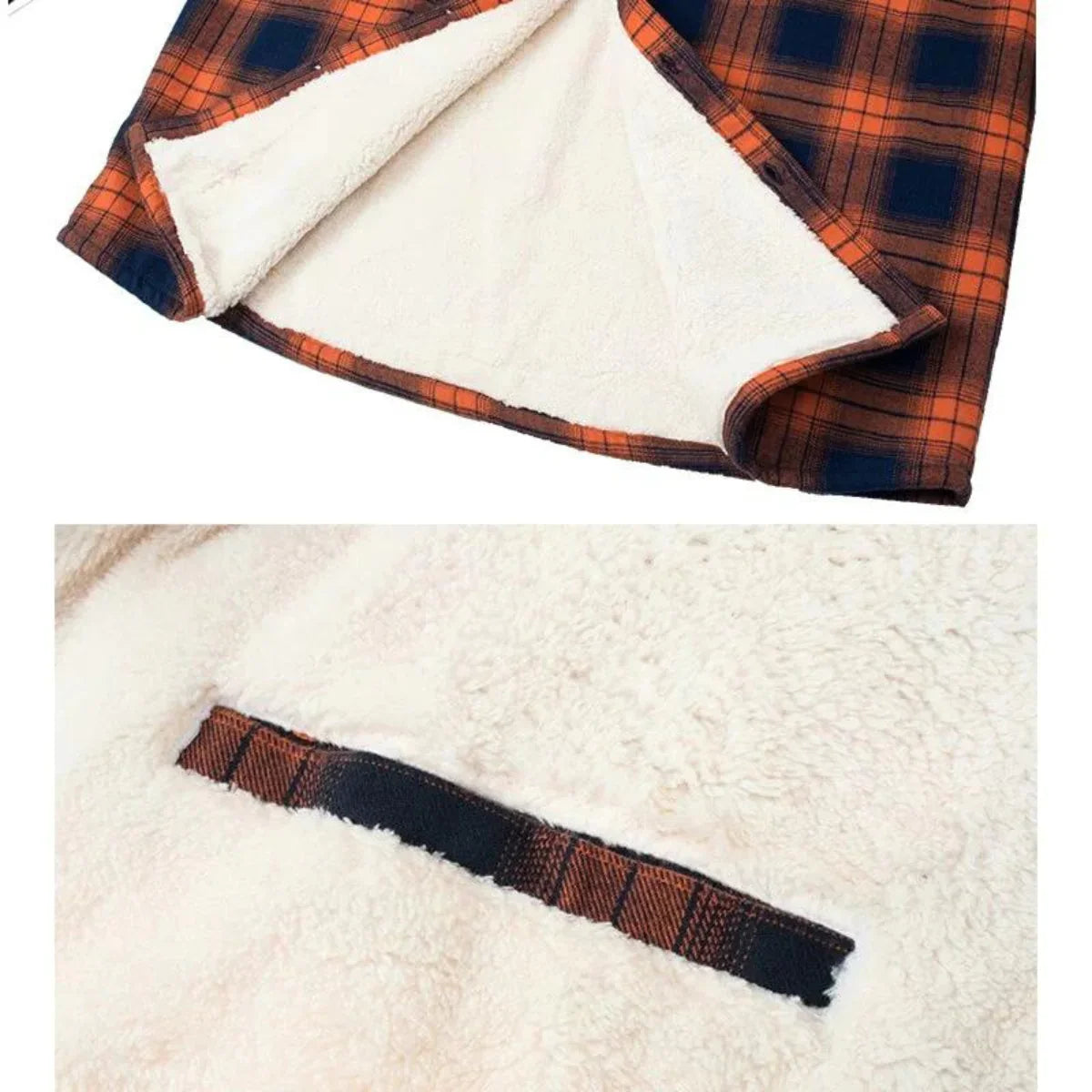 Men's Fleece Lined Checkered Jacket