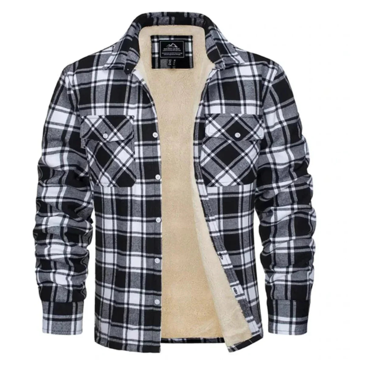 Men's Fleece Lined Checkered Jacket