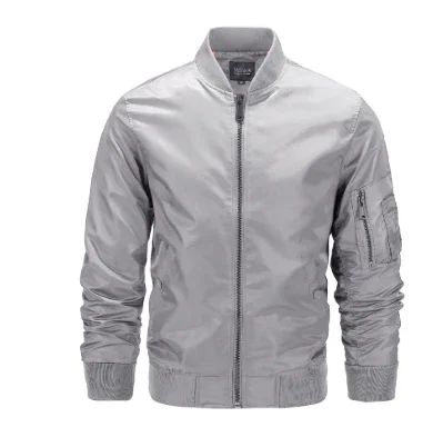 Men's Lightweight Bomber Jacket with Zipper