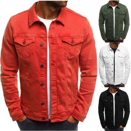 Men's Casual Denim Jacket High-Quality Cotton