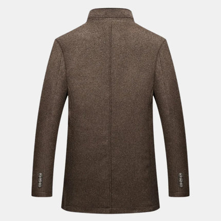 Men's Elegant High Neck Layered Coat