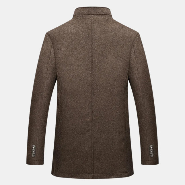 Men's Elegant High Neck Layered Coat