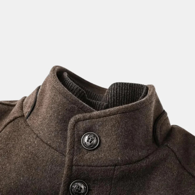Men's Elegant High Neck Layered Coat