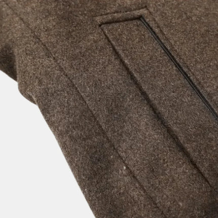 Men's Elegant High Neck Layered Coat