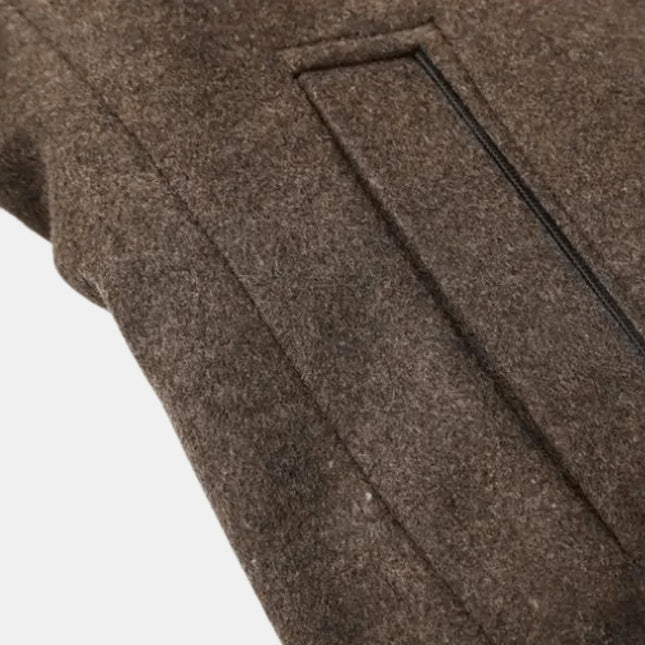 Men's Elegant High Neck Layered Coat
