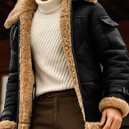 Men's Real Leather Jacket Flying Style Camel