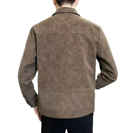 Men's Leather Jacket Black Modern Design