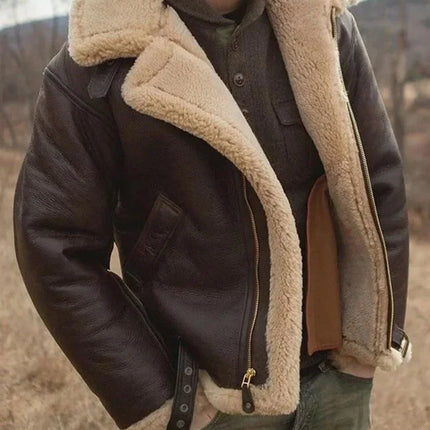 Men's Sheepskin Pilot Jacket RAF Style Collar