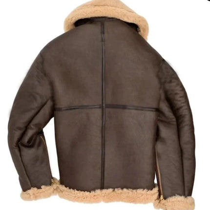 Men's Sheepskin Pilot Jacket RAF Style Collar