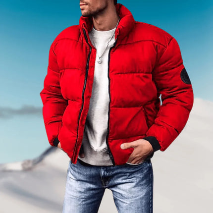 Men's Thick Puffer Jacket Warm Winter Outerwear