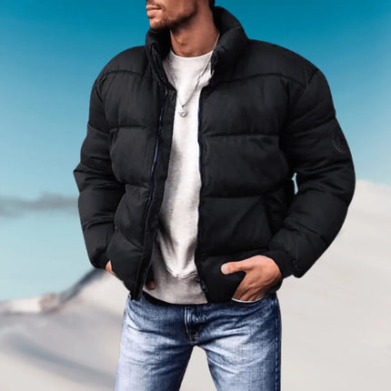 Men's Thick Puffer Jacket Warm Winter Outerwear