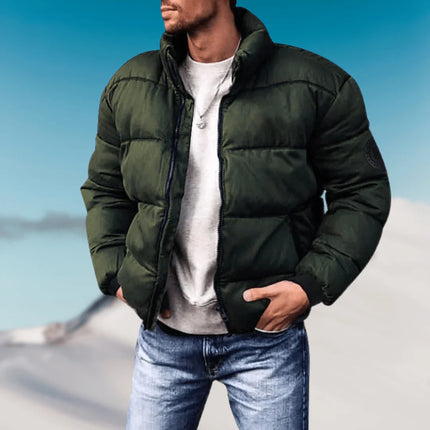 Men's Thick Puffer Jacket Warm Winter Outerwear