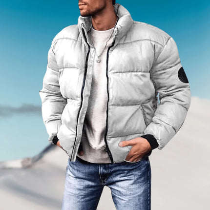 Men's Thick Puffer Jacket Warm Winter Outerwear