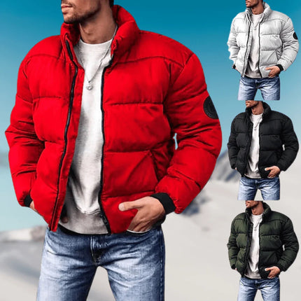 Men's Thick Puffer Jacket Warm Winter Outerwear