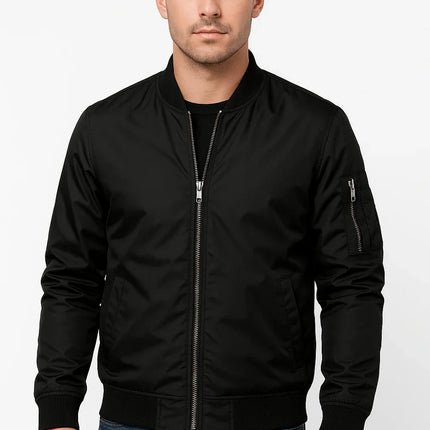 Men's Lightweight Bomber Jacket Polyester Classic Cut