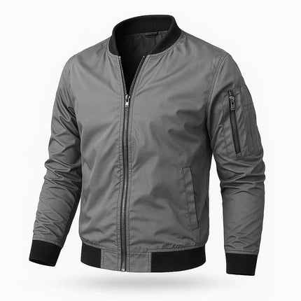 Men's Lightweight Bomber Jacket Polyester Classic Cut