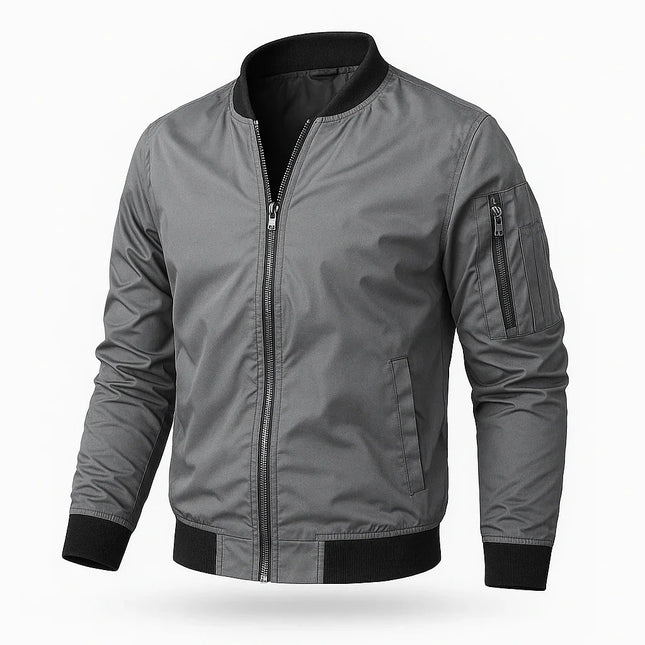 Men's Lightweight Bomber Jacket Polyester Classic Cut