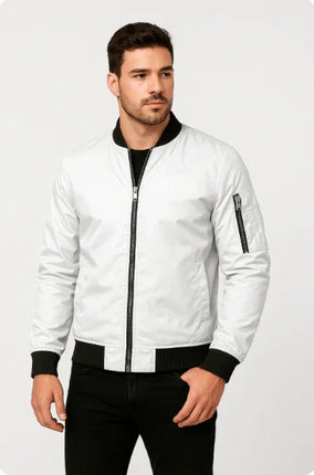 Men's Lightweight Bomber Jacket Polyester Classic Cut