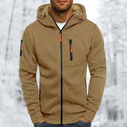Men's Hooded Jacket High-Quality Fabric with Zipper