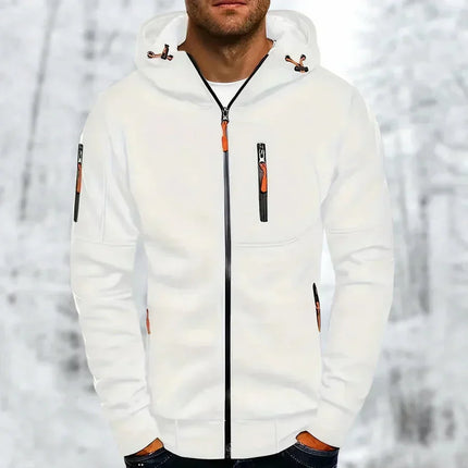 Men's Hooded Jacket High-Quality Fabric with Zipper