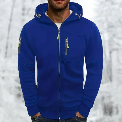 Men's Hooded Jacket High-Quality Fabric with Zipper