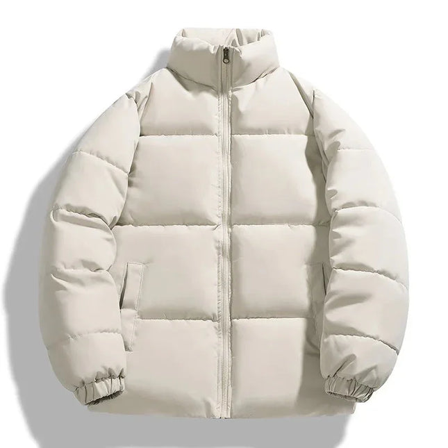 Men's Puffer Jacket Warm Lined Stand-Up Collar