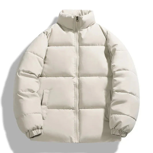 Men's Puffer Jacket Warm Lined Stand-Up Collar