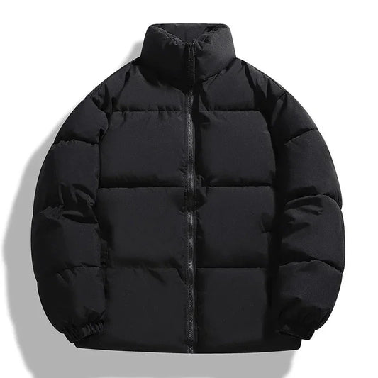 Men's Puffer Jacket Warm Lined Stand-Up Collar
