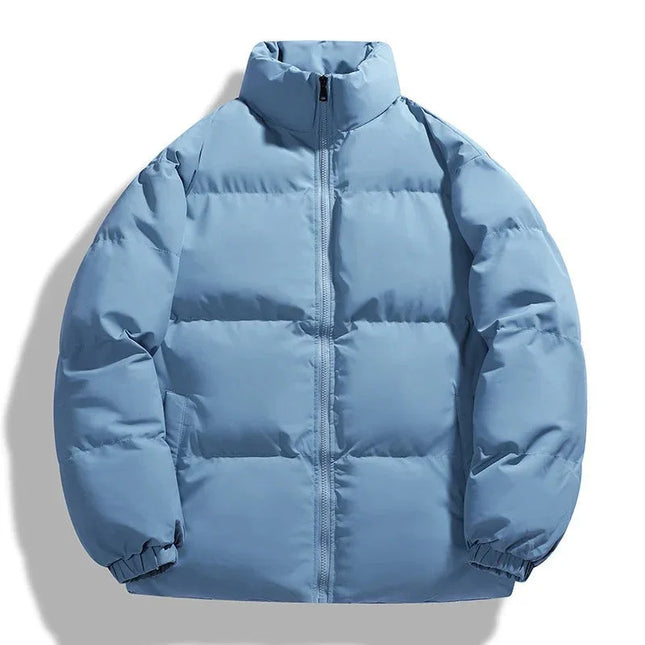 Men's Puffer Jacket Warm Lined Stand-Up Collar