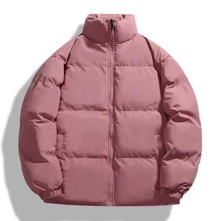 Men's Puffer Jacket Warm Lined Stand-Up Collar