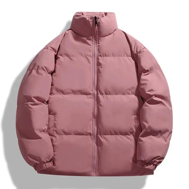 Men's Puffer Jacket Warm Lined Stand-Up Collar