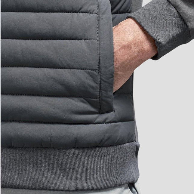 Men's Hybrid Jacket Quilted With Knitted Sleeves
