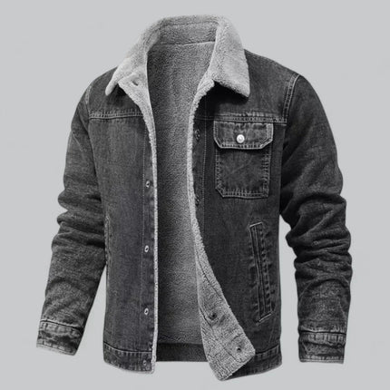 Men's Denim Jacket Fleece-Lined