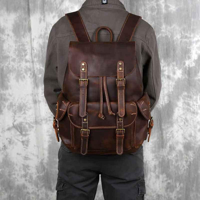 Men's Large Backpack Leather