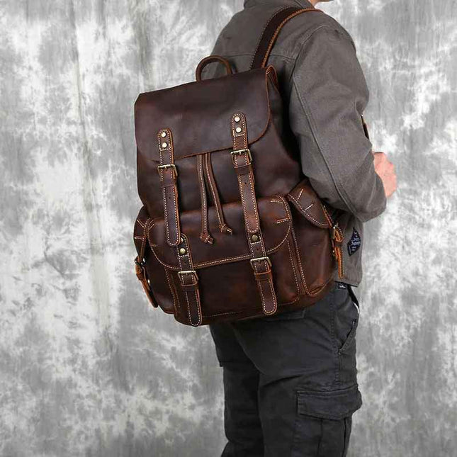Men's Large Backpack Leather