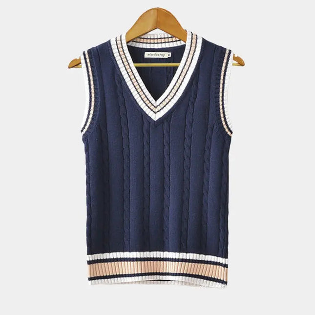 Women's Sleeveless Sweater Old Money Style