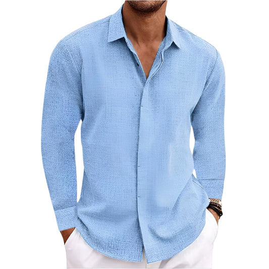 Men's Slim Fit Button-Up Shirt Cotton