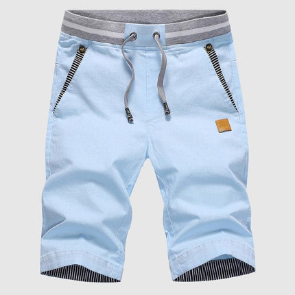 Men's Casual Shorts Drawstring Waist Knee-Length Relaxed Fit