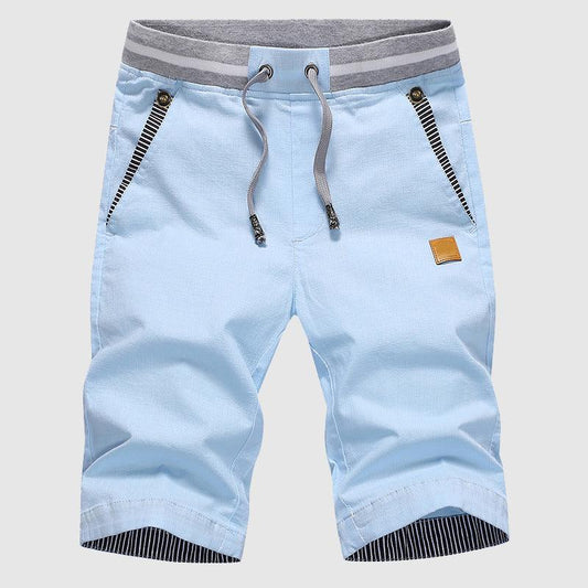 Men's Casual Shorts Drawstring Waist Knee-Length Relaxed Fit