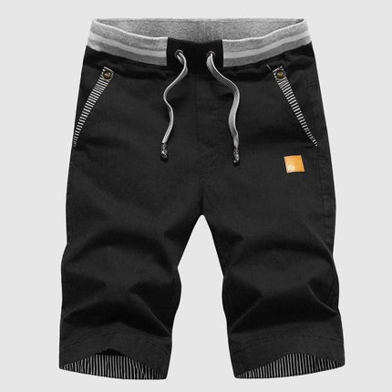 Men's Casual Shorts Drawstring Waist Knee-Length Relaxed Fit