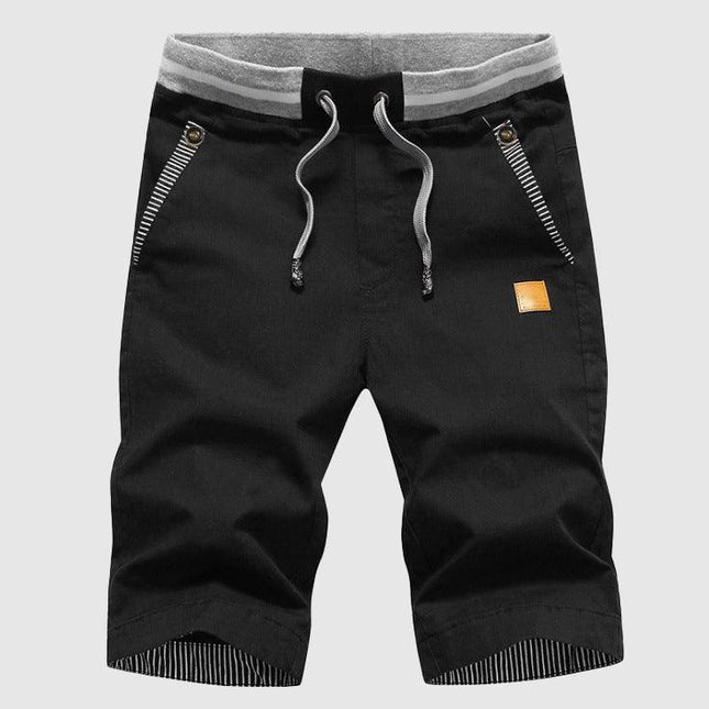 Men's Casual Shorts Drawstring Waist Knee-Length Relaxed Fit